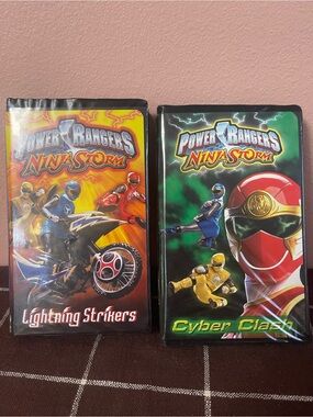 Power Rangers Ninja Storm VHS Box Set Lot of 2 Lightning Strikers/Cyber Clash